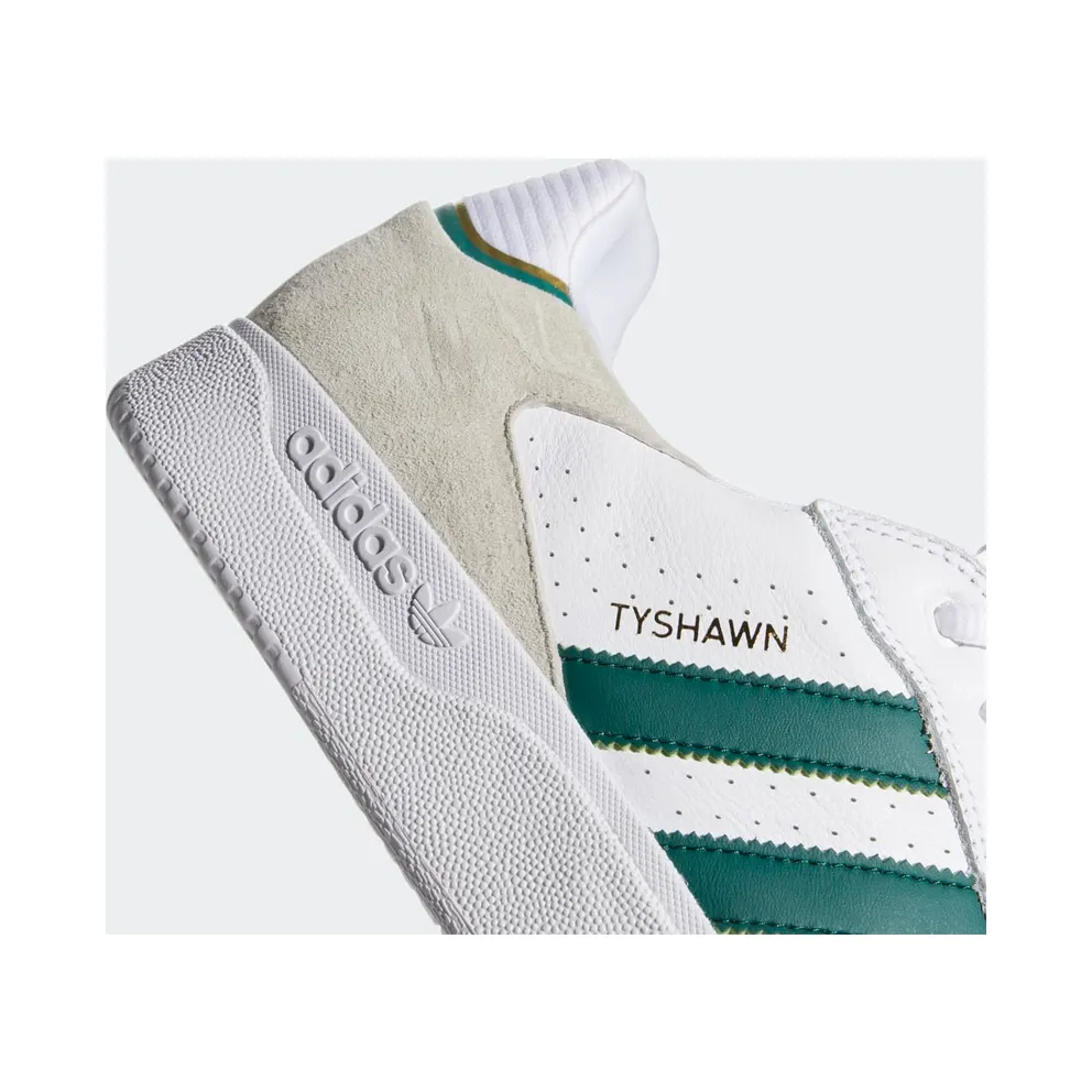 adidas Tyshawn Low Cloud White / Collegiate Green / Gold Metallic (GZ8367)