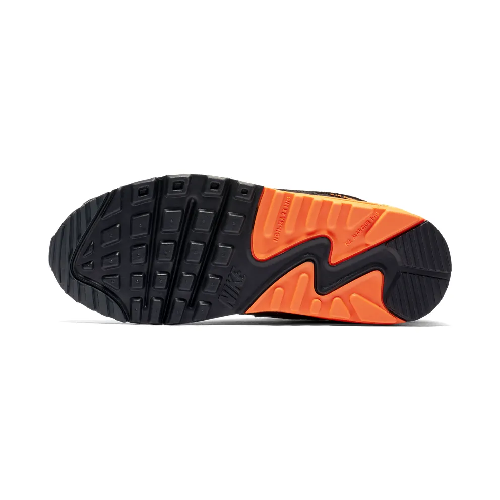 Nike Air Max 90 Black Total Orange Ghost Green (GS) Black/Total Orange-Dark Smoke Grey-Ghost Green (CV9643-001)