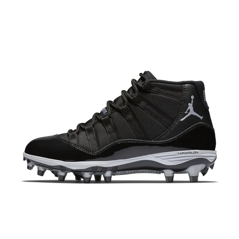 Jordan 11 Retro Cleat Black Black/White-Metallic Silver (AO1561-011)