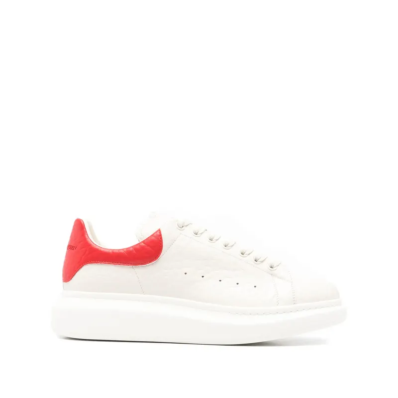 Alexander Mcqueen Embossed Heel “Neutrals/Red” (807881 WHAEG 9095)