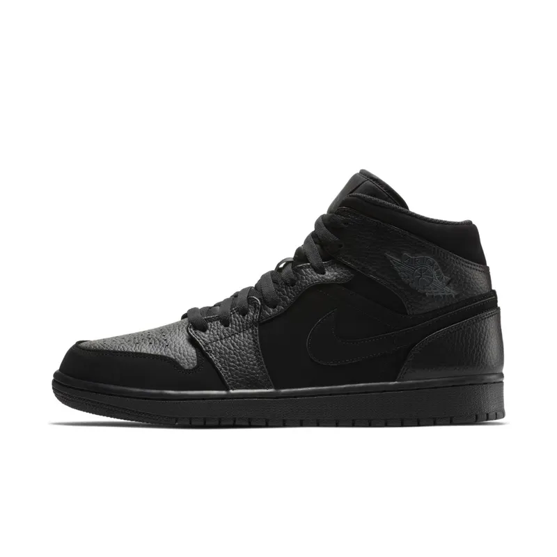Jordan 1 Mid Black Dark Smoke Grey Black/Dark Smoke Grey-Black (554724-064)