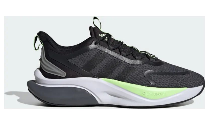 adidas Alphabounce+ Bounce Grey Six / Core Black / Green Spark (IG3584)