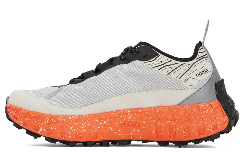 Norda Off-White & Orange 001 G+ Spike Sneakers (norda 001 G+® Spikes (Waterproof) (3)