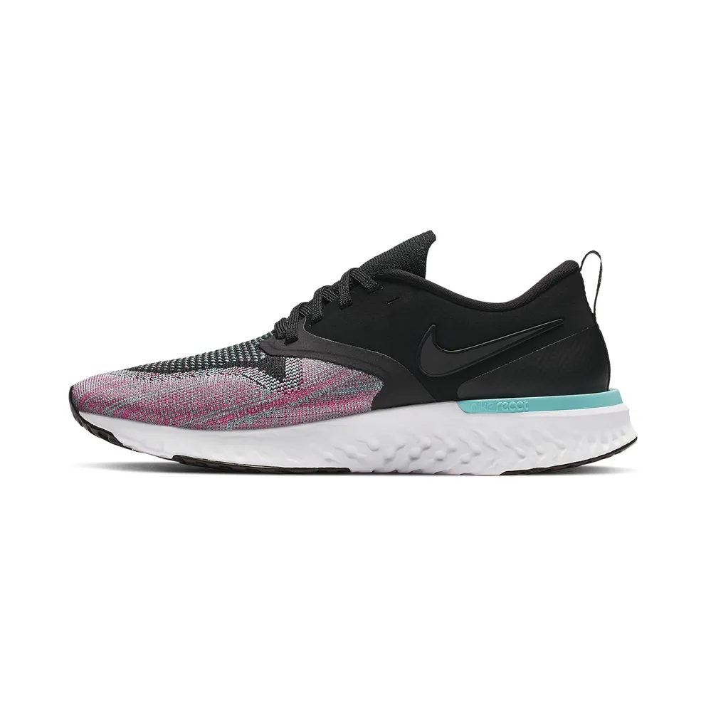 Nike Odyssey React 2 Flyknit Black Hyper Jade Ember Glow (W) Black/Black-Hyper Jade-Ember Glow-Sapphire (AH1016-003)
