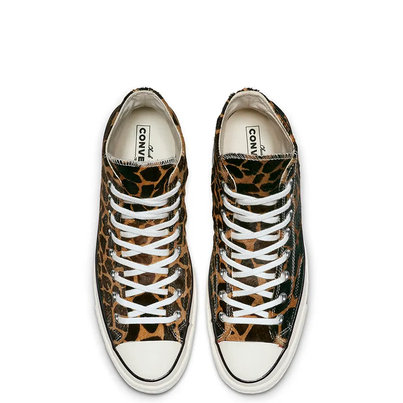 Converse Chuck Taylor All-Star 70s Hi Pony Hair Cheetah Brown/Tan-Egret (164590C)