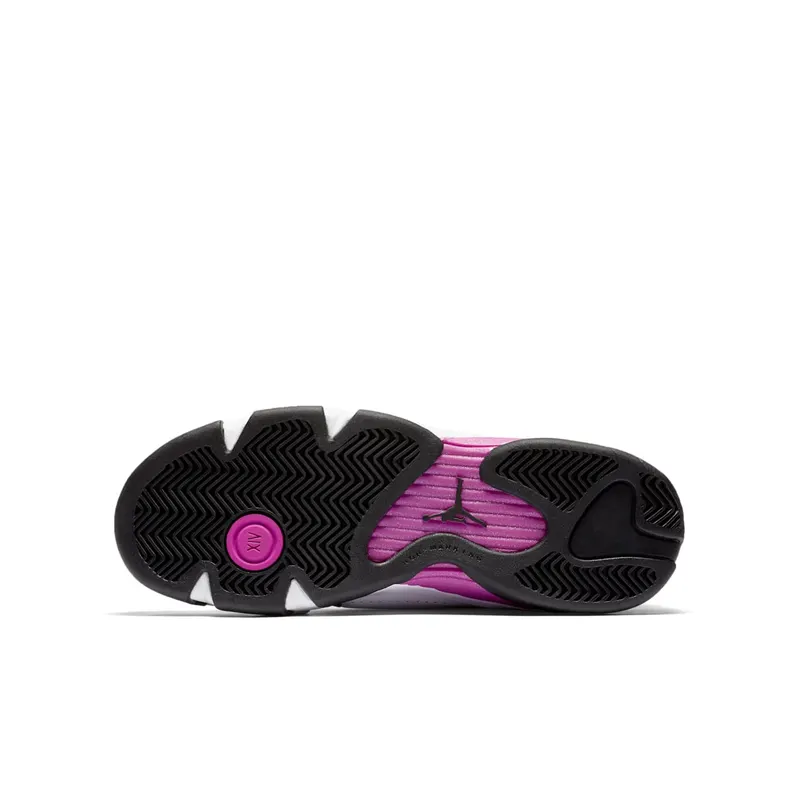 Jordan 14 Retro Fuchsia Flash Black Toe (GS) White/Fuchsia Flash-Black (654969-119)