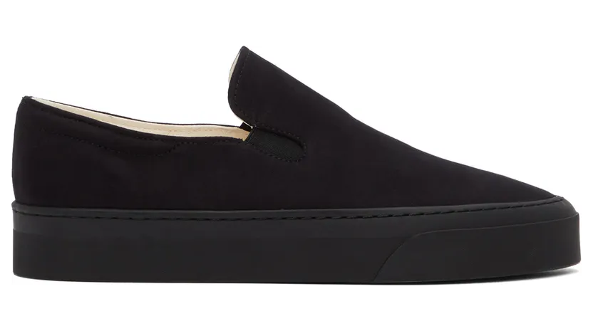 The Row Black Marie H Slip-On Sneakers (F1179-V20*)