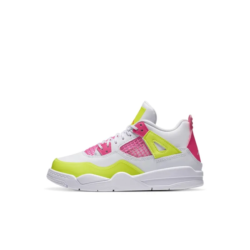 Air Jordan 4 Retro White Lemon Pink (PS) (2020) (CV7809-100)