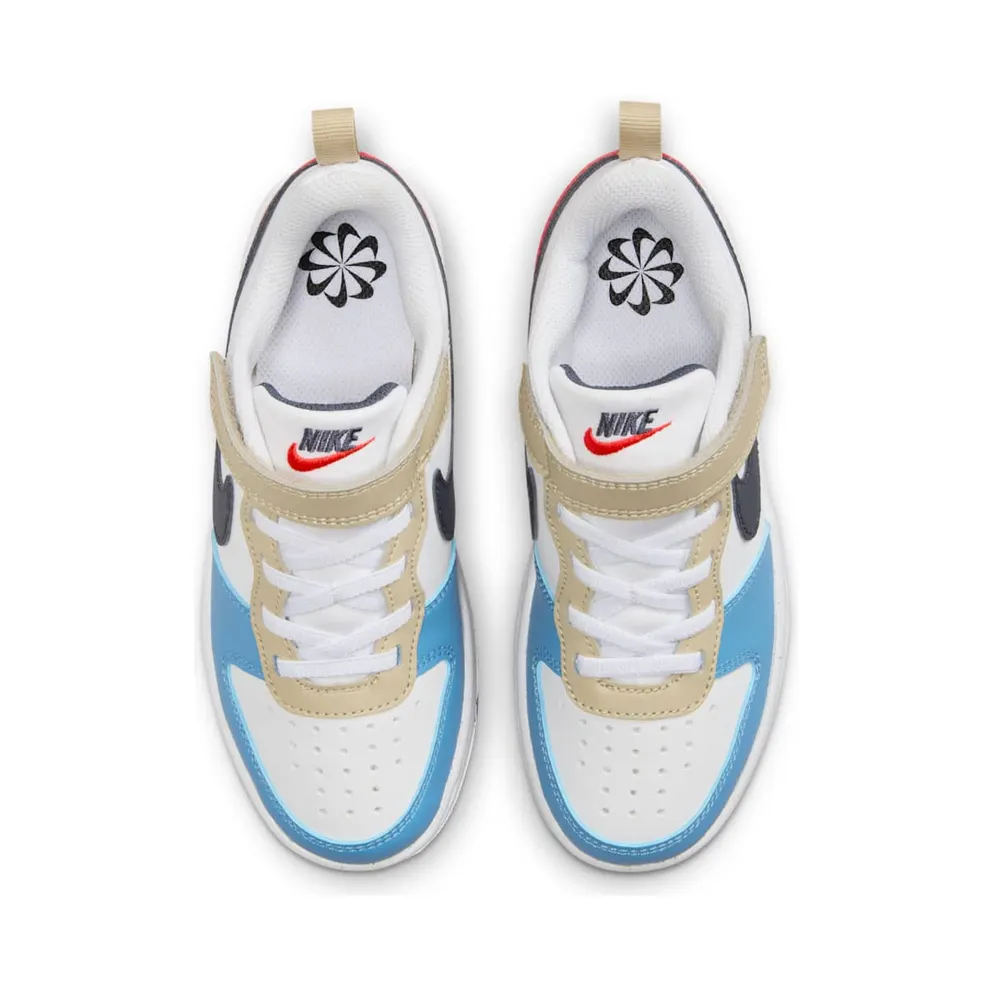 Nike Court Borough Low Recraft White Thunder Blue Light Crimson (DV5457-124)