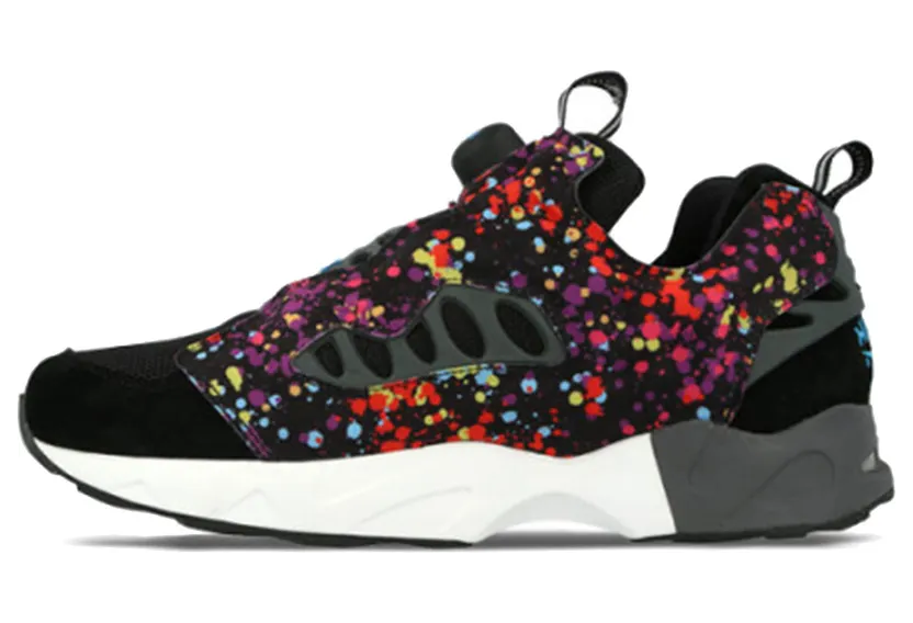 Reebok Instapump Fury Road Stash Road Splatter Black/White-Soft Black-Blue (Other Brands Reebok)