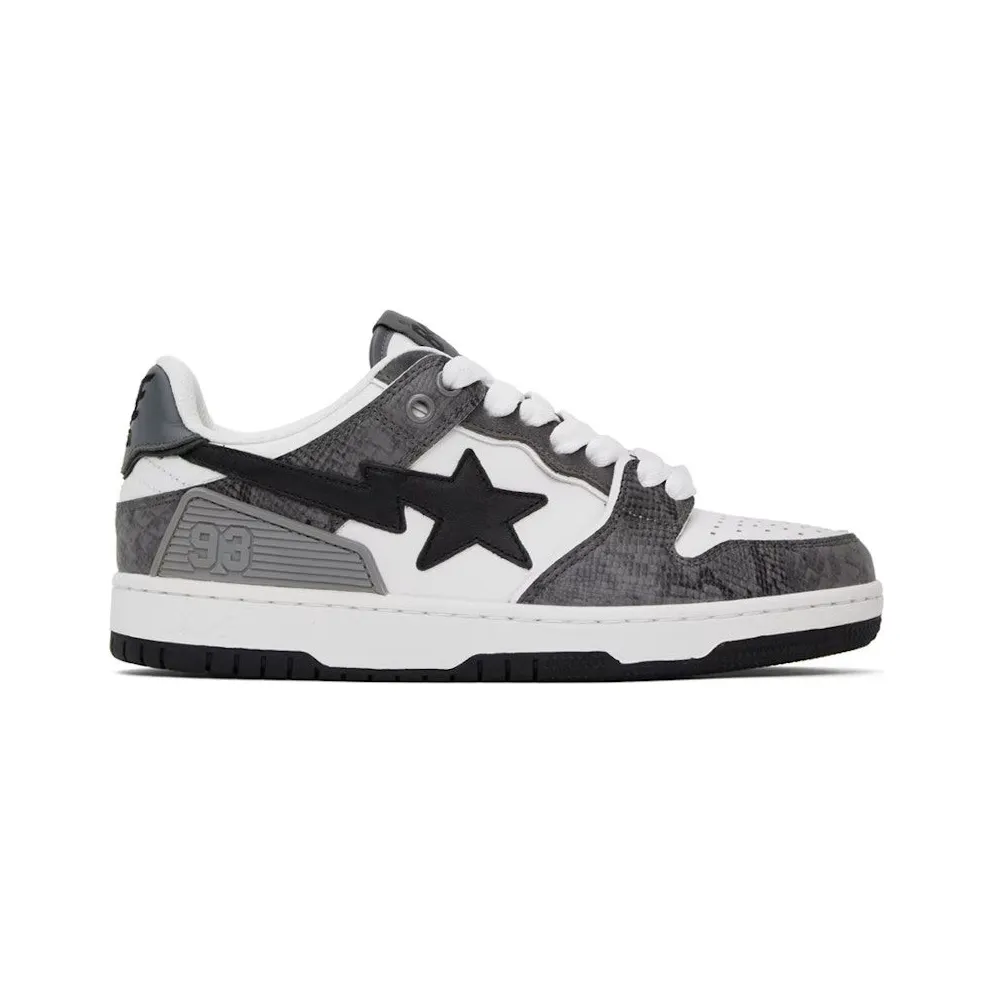 A Bathing Ape Sk8 Sta #1 Black Snakeskin (1J80-191-055-BLK)