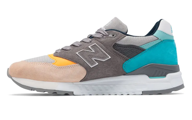 New Balance 998 Grey Blue Yellow Tan/Blue-Yellow (M998AWB)