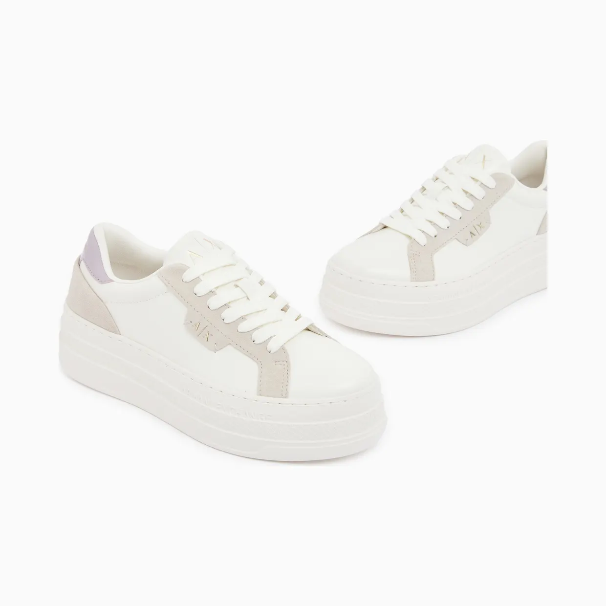 Armani Low Cut Sneakers With Coated And Split Leather Upper (XW003069-AF28692-MZ995) (5)