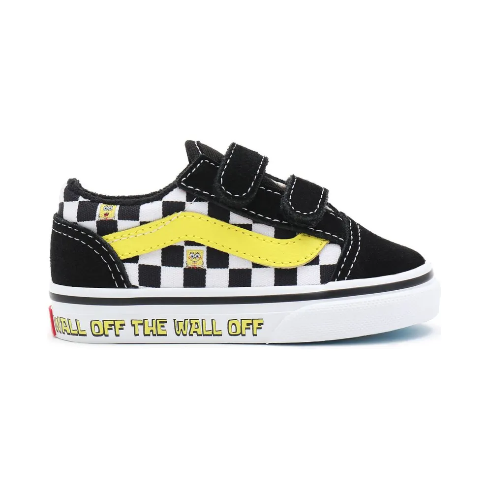 Vans Vans X Spongebob Old Skool Velcro Toddler Shoes Black (VN000D3Y9EK)