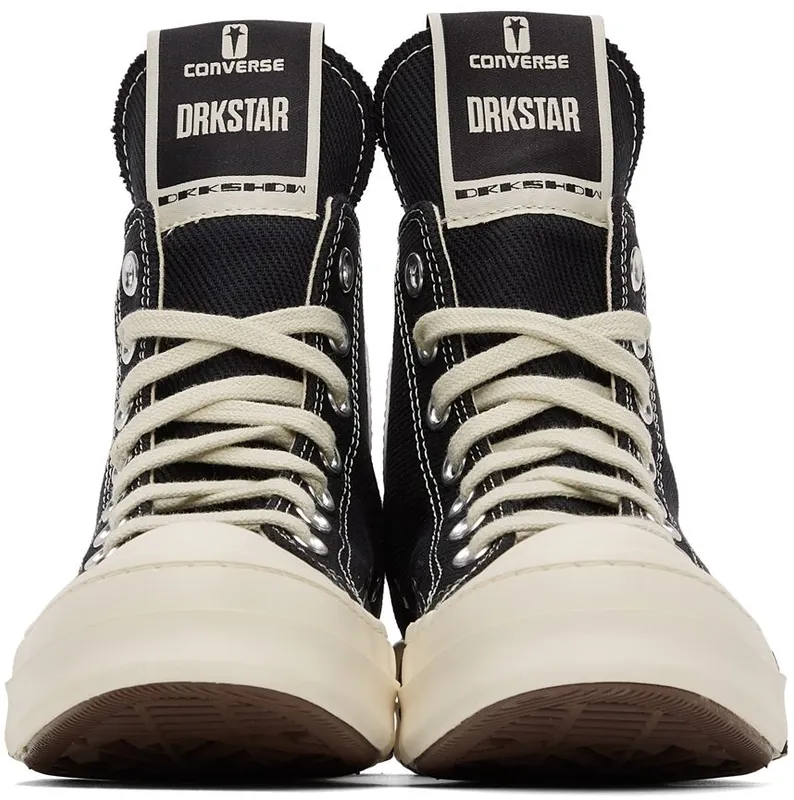 Rick Owens Drkshdw Black Converse Edition DRKSTAR Hi Sneakers (DC01BX686 CTDR1)