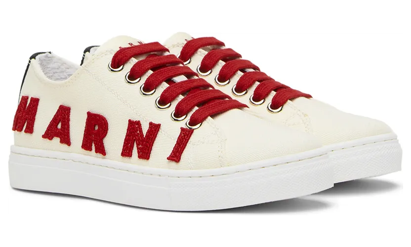 Marni Kids Off-White Logo Sneakers (70404) (4)