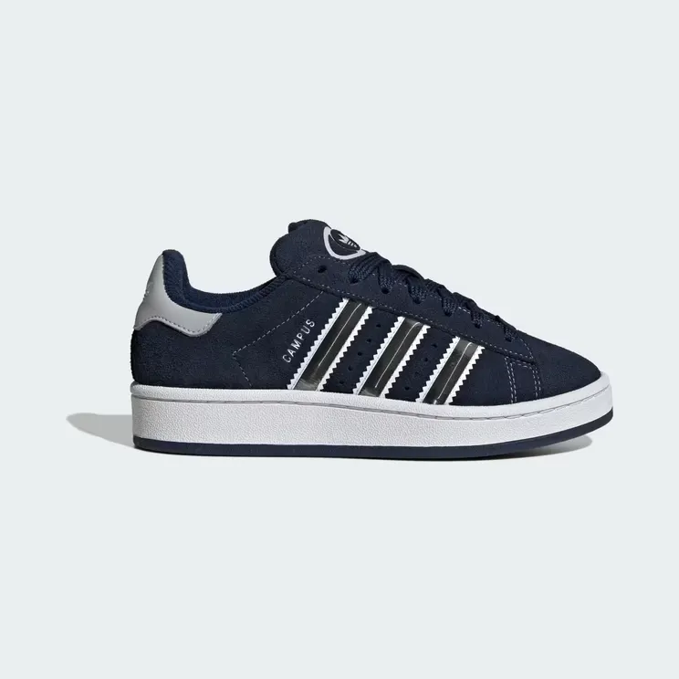 adidas Campus 00s Shoes Kids “Night Indigo / Matte Silver / Cloud White” (JR6808)