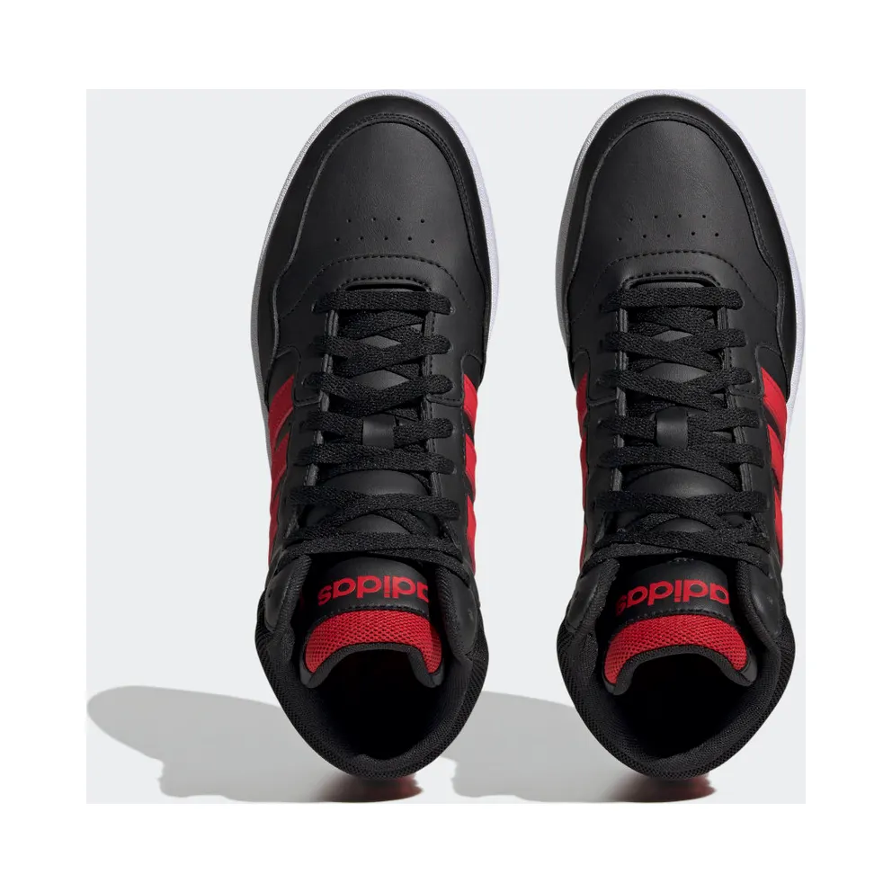 Adidas Hoops 3.0 Mid Lifestyle Basketball Classic Vintage Core Black / Better Scarlet / Cloud White (ID9835)