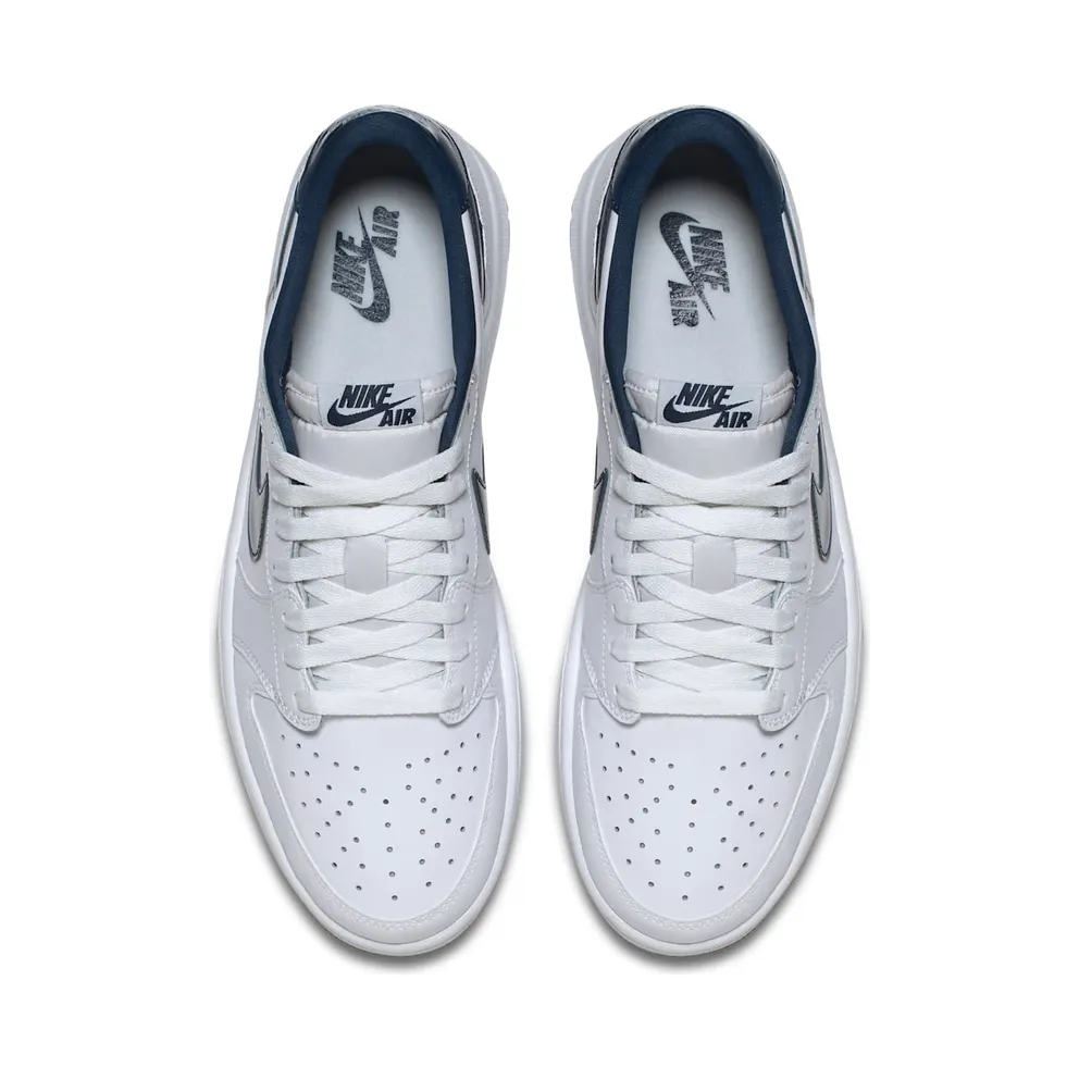 Jordan 1 Retro Low Metallic Blue White/Midnight Navy (705329-106)