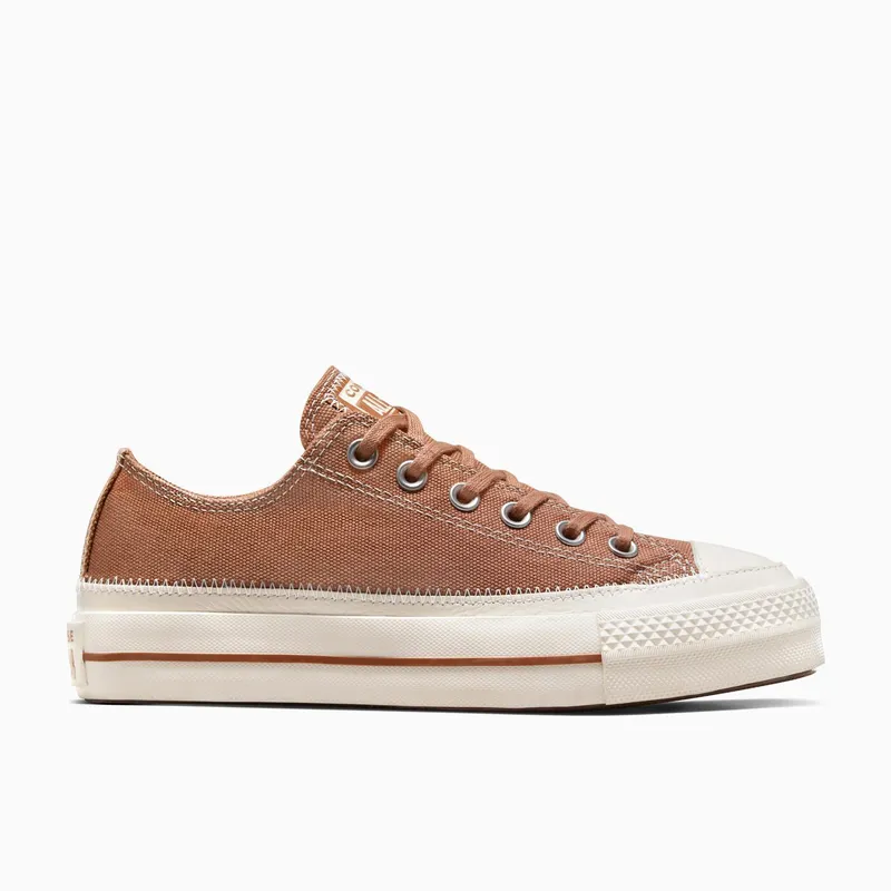 Converse Chuck Taylor All Star Lift Platform Mixed Material Clay Pot/egret/clay Pot