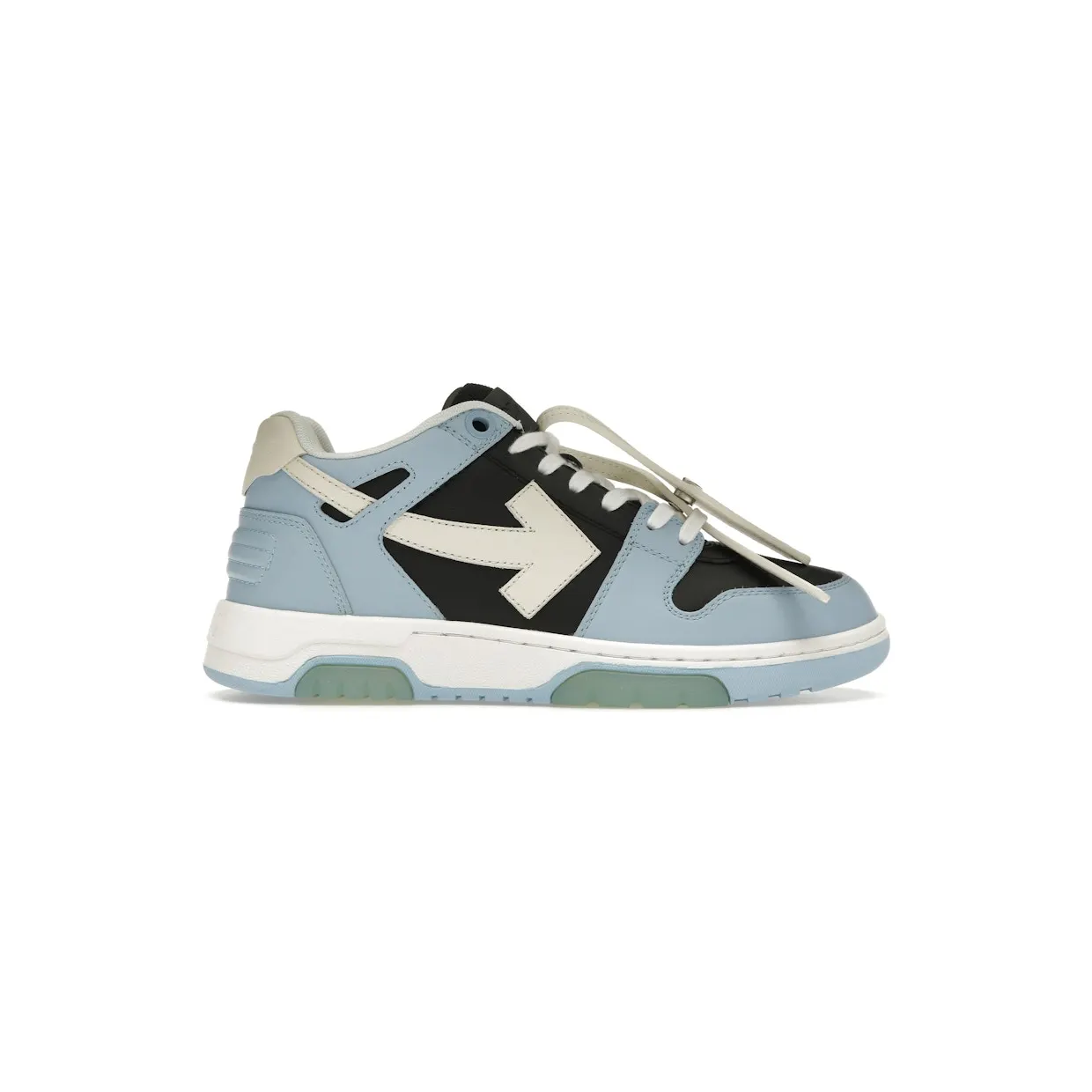 OFF-WHITE Out Of Office OOO Low Tops Light Blue Black (OMIA189F22LEA0014004)