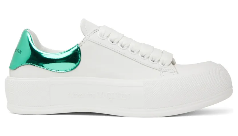Alexander McQueen White & Pink Oversized Sneakers (716636WICEL)