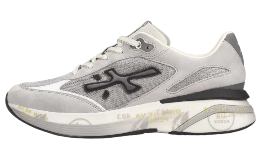 Premiata Moerun Italian Premium Sneakers “White/Grey” (MOERUN-7304)