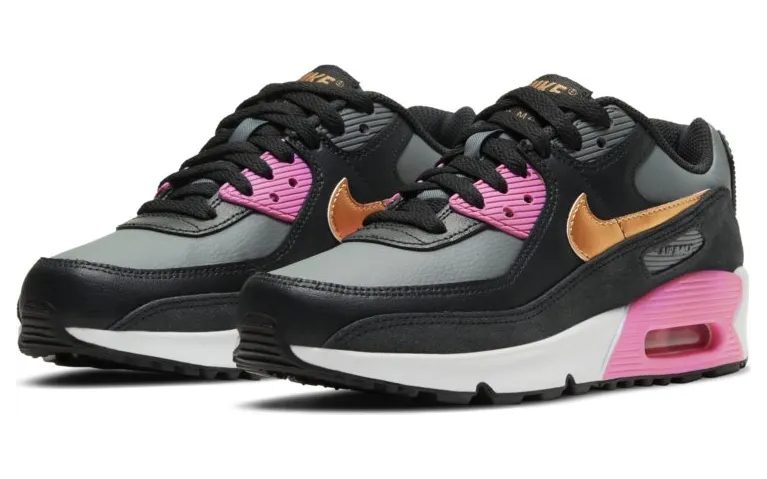 Nike Air Max 90 Leather Grey Copper Pink (GS) (CD6864-025)