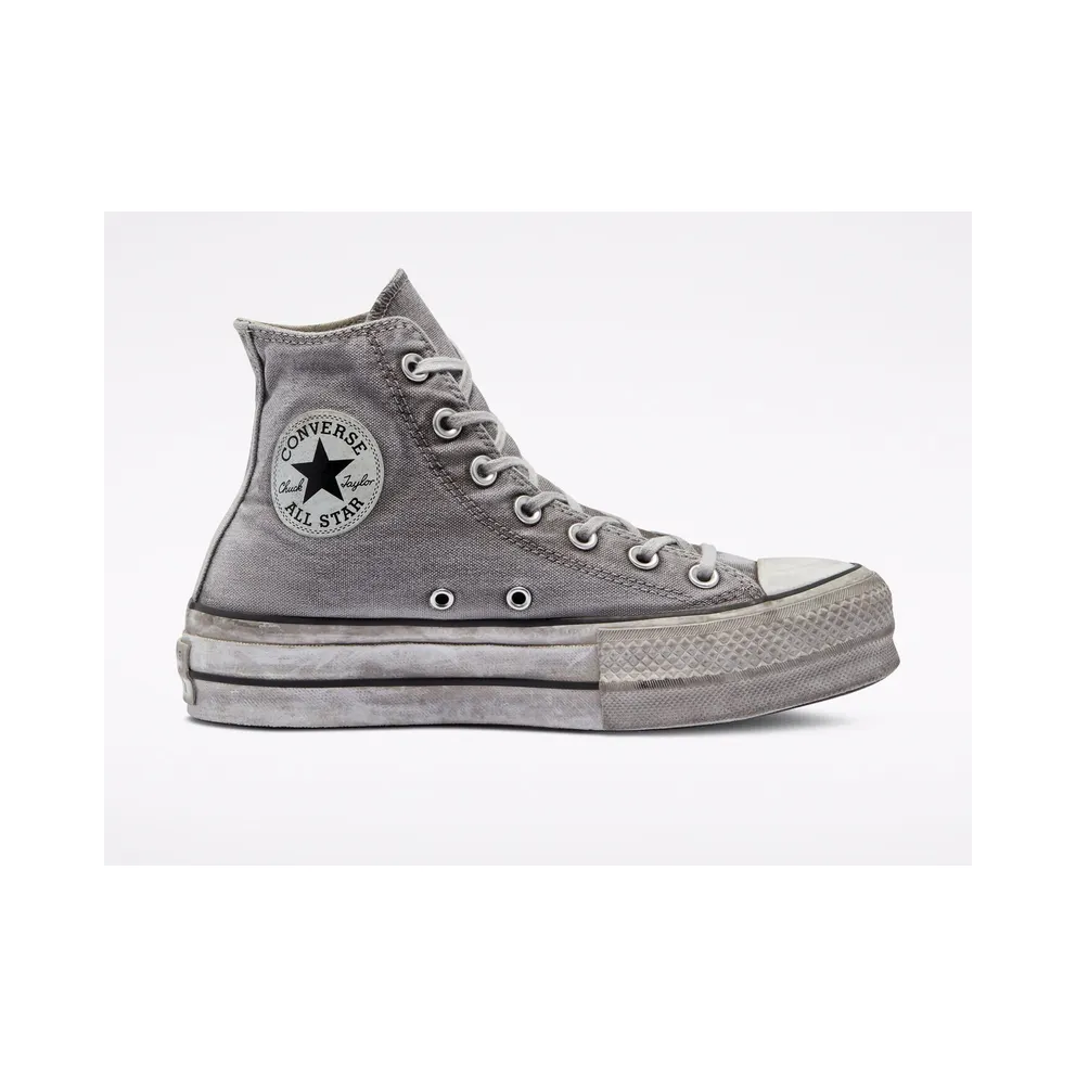 Converse Chuck Taylor All Star Platform Smoked Canvas Grey/Grey/White (563113C)