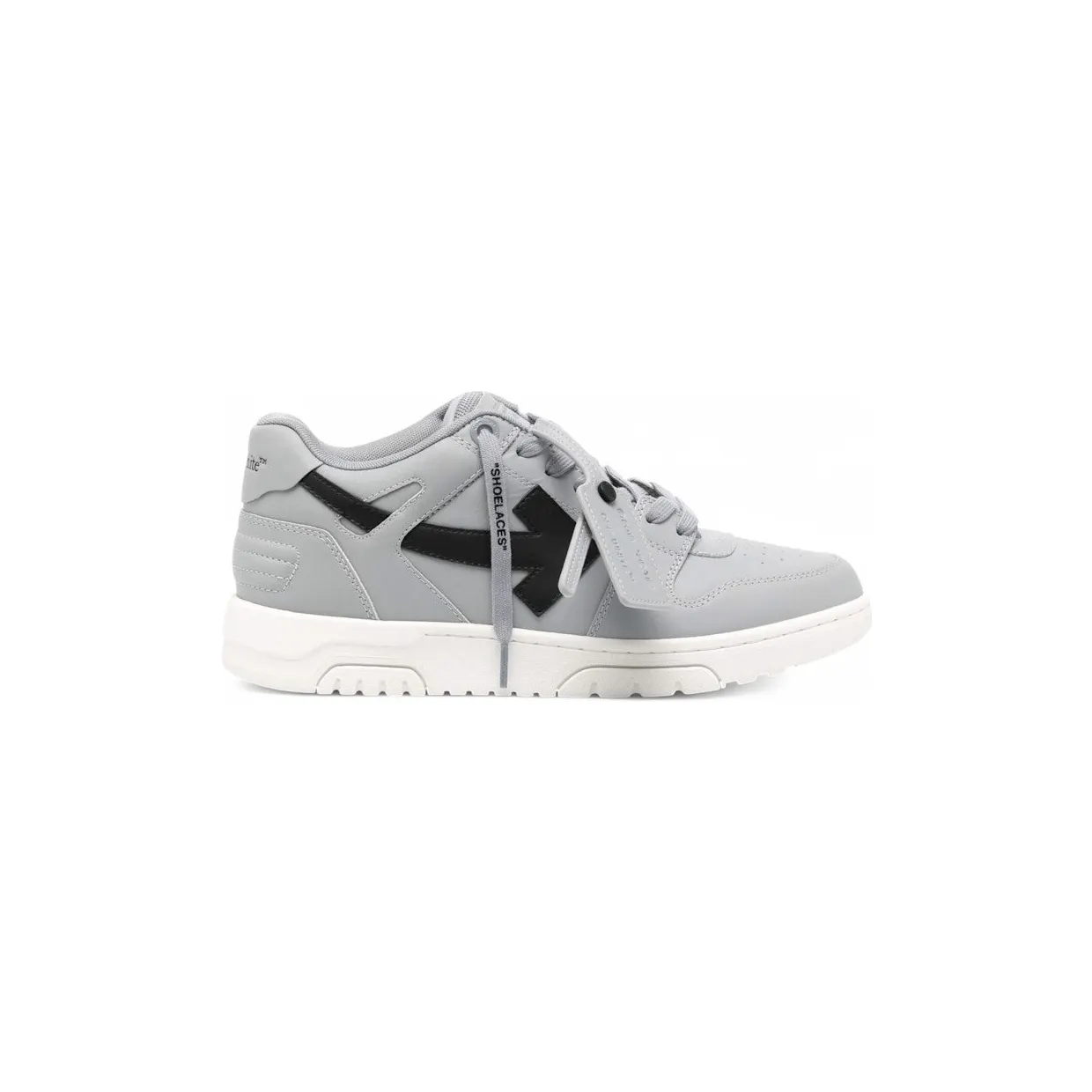 OFF-WHITE Out Of Office OOO Low Tops Grey Black (OMIA189S24LEA0080910)
