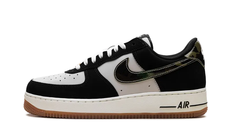 Nike Air Force 1 Low ’07 LV8 “Black Patent Camo Swoosh” (HQ1967-100)