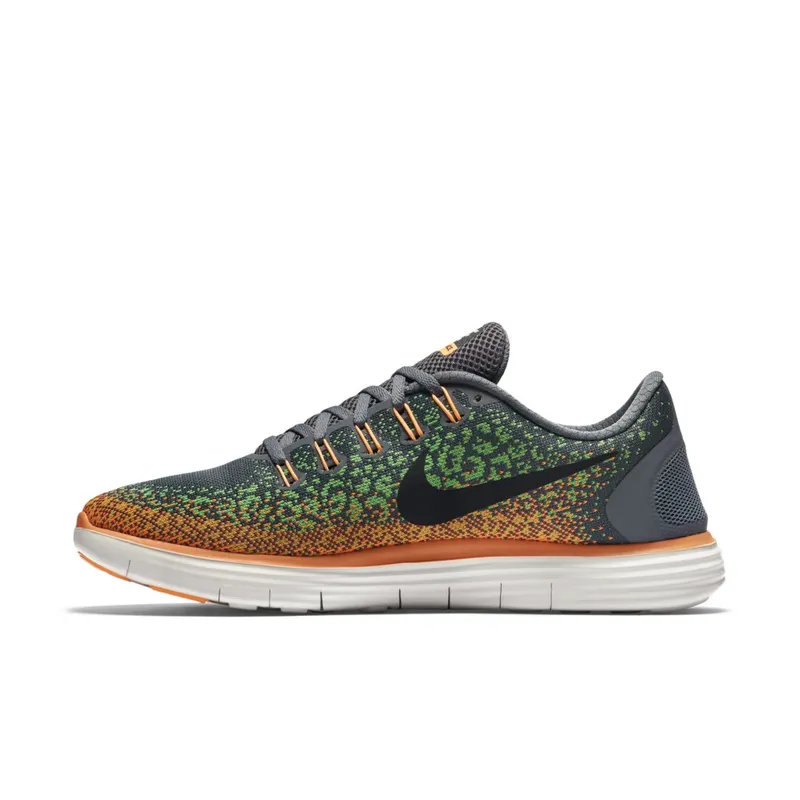 Nike  Free Run Distance Wolf Grey/Black-Green-Atomic Orange Wolf Grey/Black-Green-Atomic Orange (827115-003)