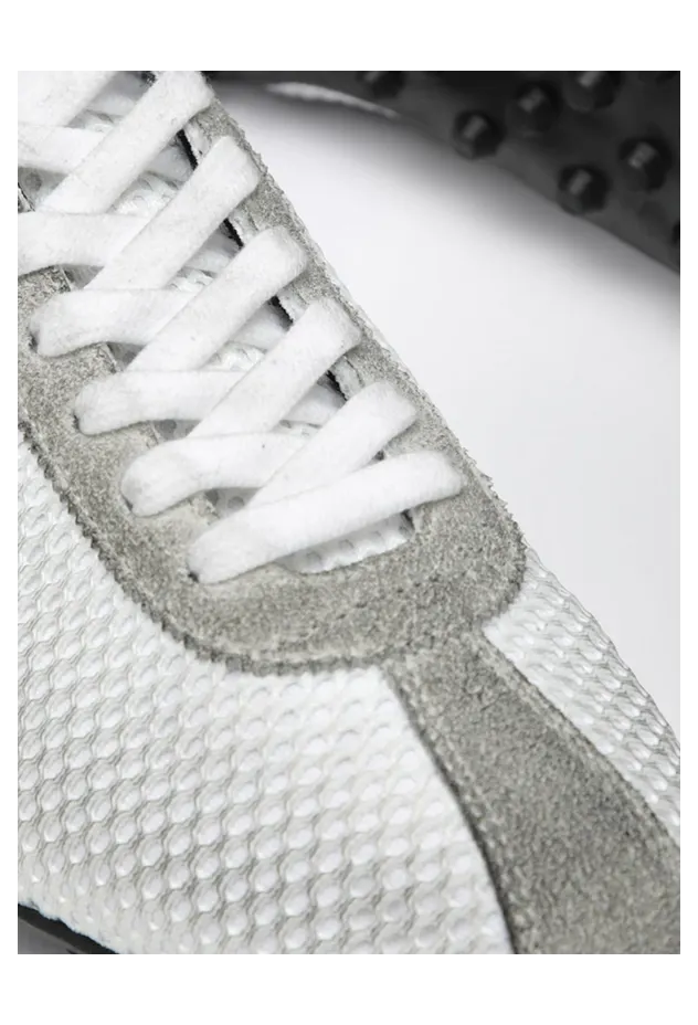 Maison Margiela Sprinters Bicolour Mesh and Suede Trainers White (S97WS0092P7645H0966) (3)
