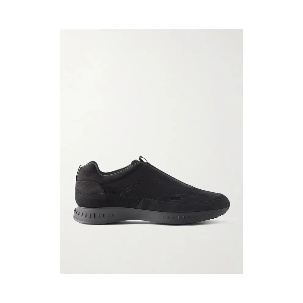 John Lobb Elastic Stream Nubuck Black (AAD91FL)