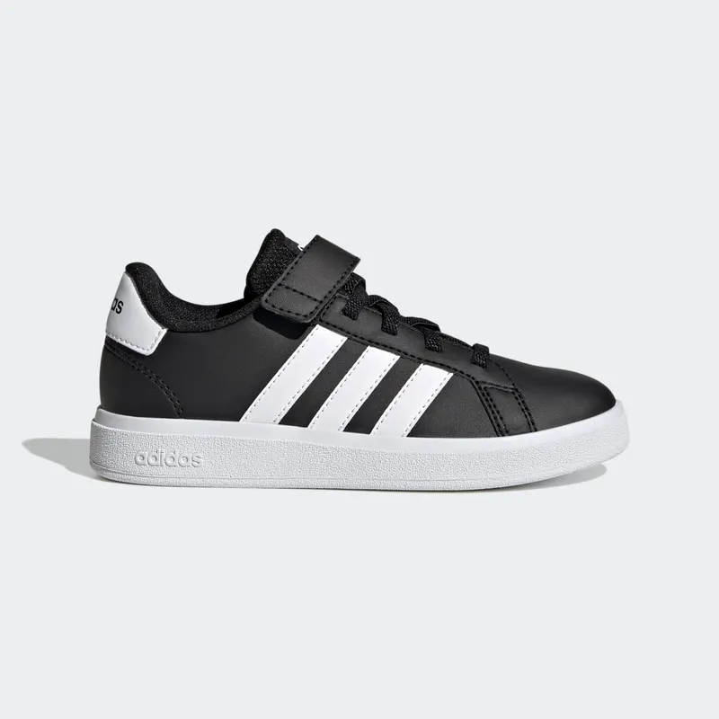 Adidas Grand Court Lifestyle Court Elastic Lace and Top Strap Core Black / Cloud White / Core Black (GW6513)