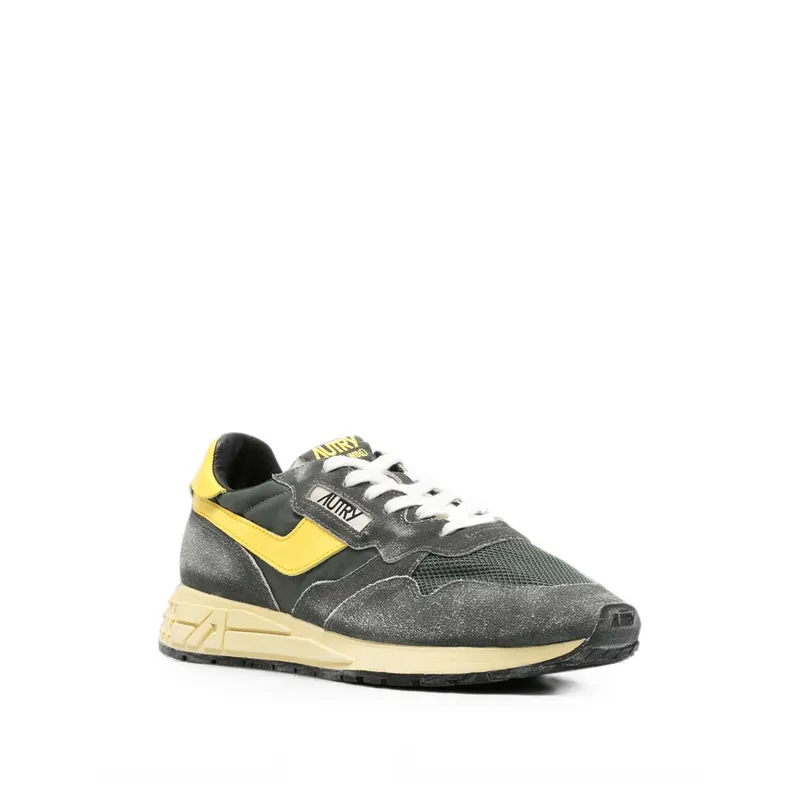 Autry Reelwind Panelled Suede “Grey/Yellow” (WWLM GQ06)