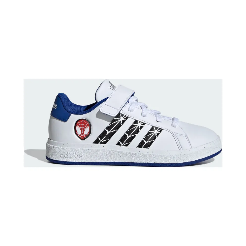 adidas Marvel’s Spider-Man Grand Court Kids’ Shoes Cloud White / Core Black / Royal Blue (IF0925)