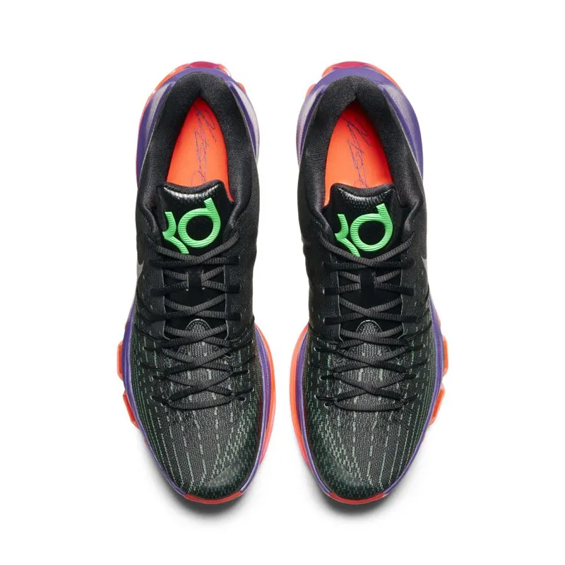 Nike KD 8 Vinary Black/White-Green Shock-Hyper Orange (749375-013)