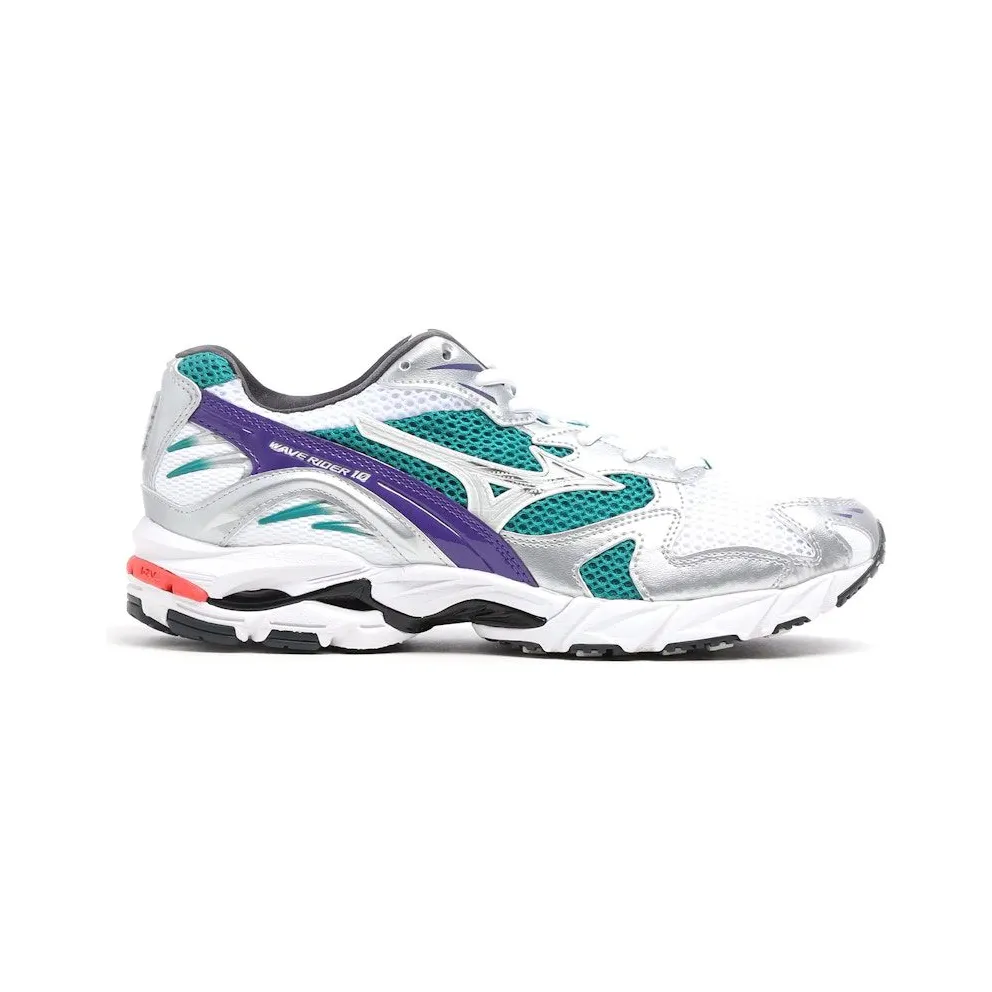 Mizuno Wave Rider 10 White Silver Teal Purple (D1GA210407)