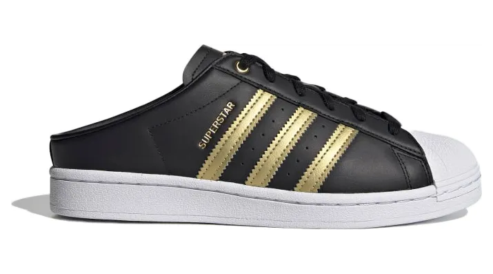 adidas Superstar Mule Black Gold Metallic (W) (FZ2268)