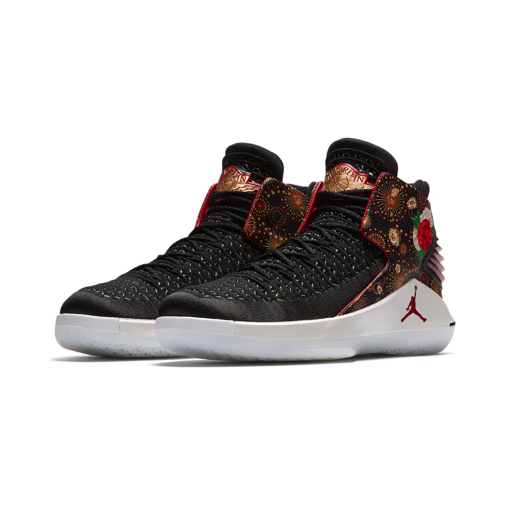 Jordan XXXII Chinese New Year (2018) Black/University Red-White-Metallic Gold (AJ6331-042)