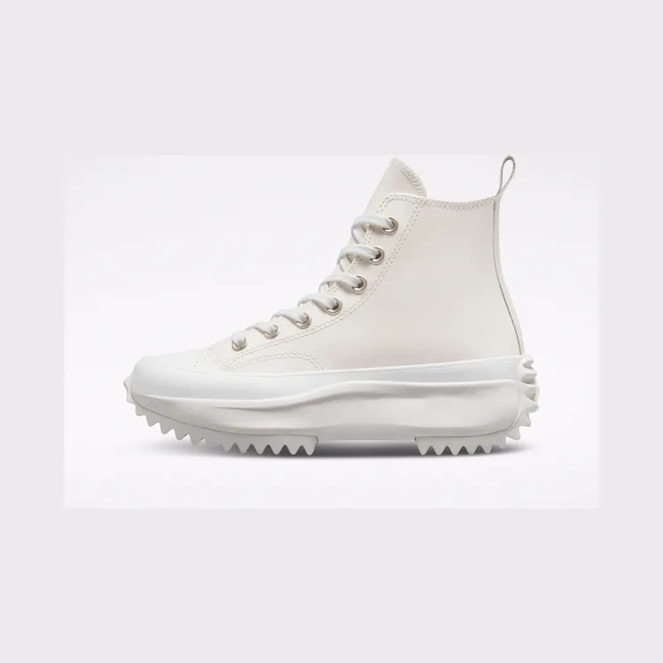 Converse Run Star Hike Platform Iridescent Leather Vintage White/pure Silver