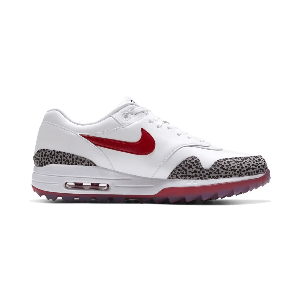 Nike Air Max 1 Golf Safari White/Cement Grey-Black-Habanero Red (BQ4804-101)