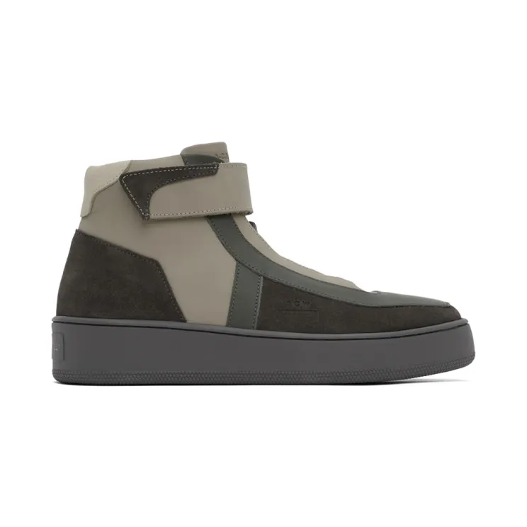 A-COLD-WALL* Grey Leather High-Top Sneakers (ACWUF004WHL)