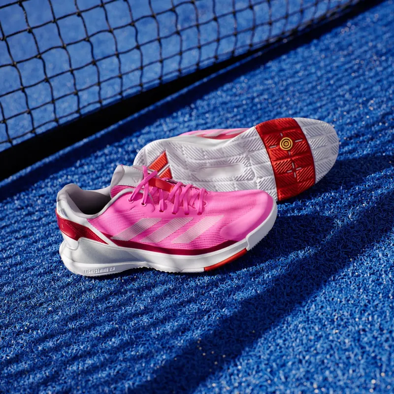 Adidas Crazyquick Lightstrike Padel Shoes Lucid Pink / Silver Metallic / Lucid Red (IH3395)