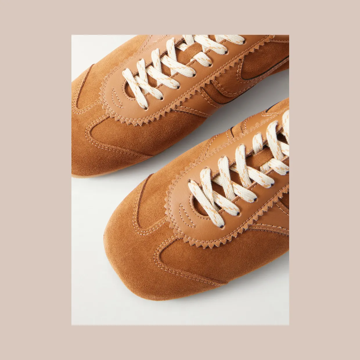 Dries Van Noten Leather-Trimmed Suede Sneakers Tan (261-021726-0126) (5)
