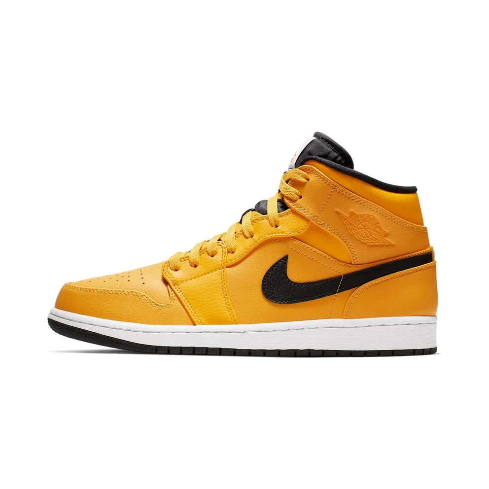 Air Jordan Nike AJ I 1 Mid University Gold Black (2019) (554724-700)