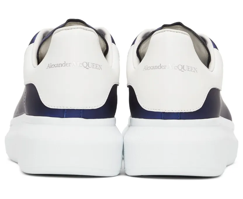 Alexander McQueen Blue & White Oversized Sneakers (662655W4PW1) (4)