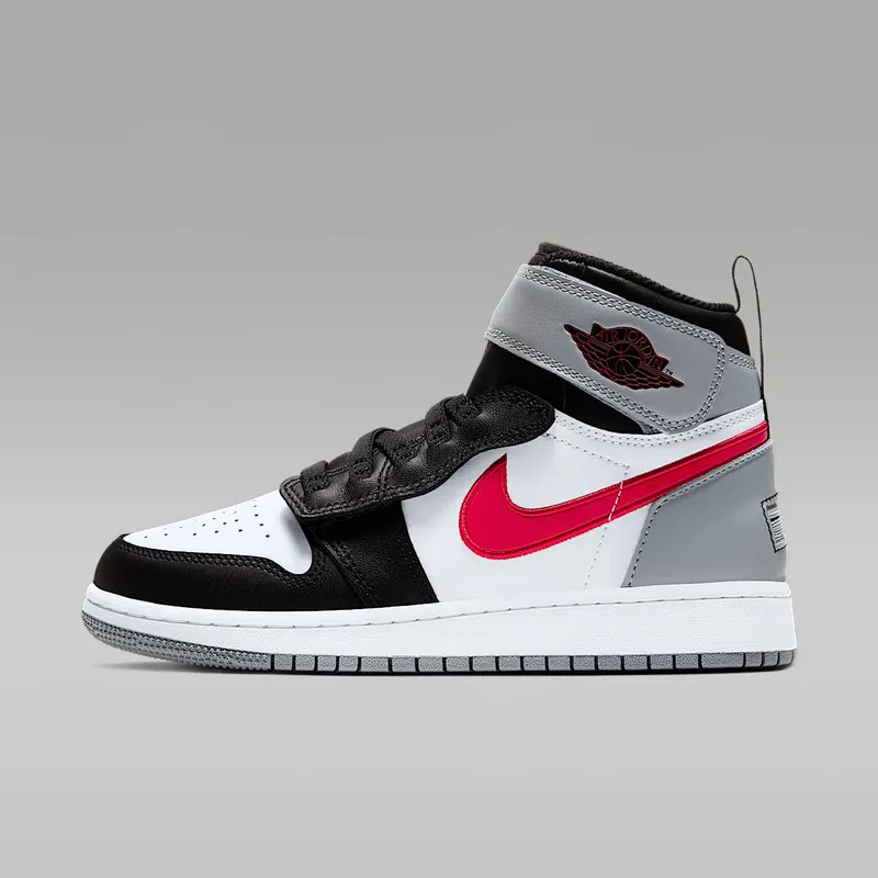 Jordan 1 Flyease Black Particle Grey Gym Red (GS) Black/White-Particle Grey-Gym Red (CT4897-002)