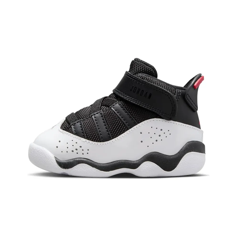 AIR Jordan RETRO 6 RINGS TD “Black White University Red” (323420-067)